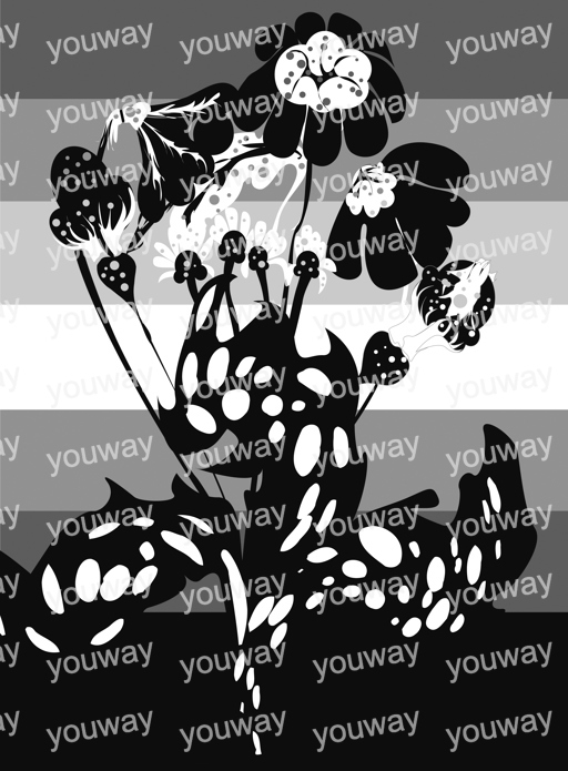 page008-黑白设计鲜花图-可商用