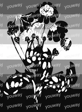 page008-黑白设计鲜花图-可商用